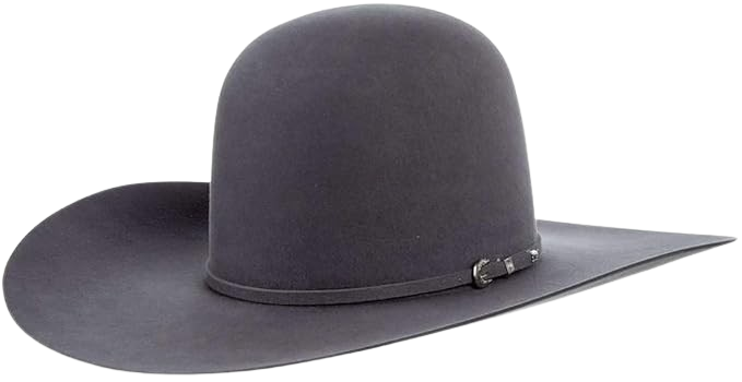 Self Band Open Crown Felt Cowboy Hat